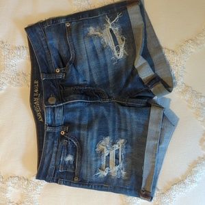 American Eagle Super Super Stretch X Jean Shorts, Size 8